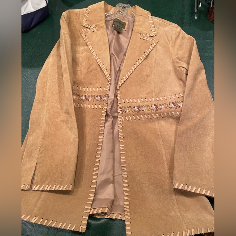Brandon Thomas womens leather hide jacket size large